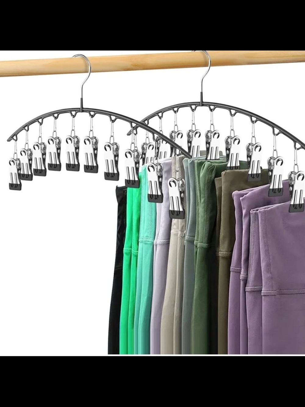 Two Pack Space Saver Hangers Perfect for Pants, Skirts, Leggings
